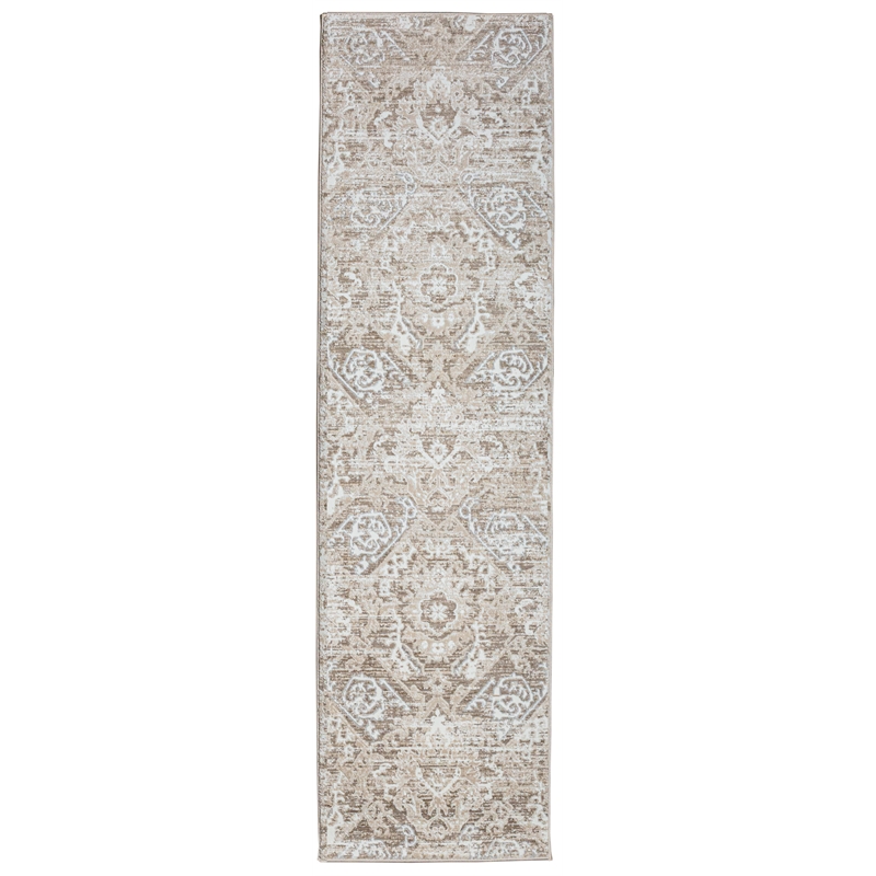 Livigno 1244 Transitional Abstract Beige Runner Polypropylene Area Rug 2'2