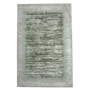 Davide 1229 Transitional Crackled Green Polypropylene Area Rug 5'3&quot x 7'3&quot
