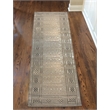 Davide 1231 Transitional Bordered Beige Runner Polypropylene Area Rug 2'2