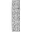 Livigno 1244 Transitional Abstract Grey Runner Polypropylene Area Rug 2'2