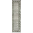 Davide 1231 Transitional Bordered Green Runner Polypropylene Area Rug 2'2