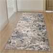 Livigno 1242 Transitional Floral Grey Runner Polypropylene Area Rug 2'2