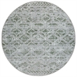 Livigno 1243 Transitional Geometric Green Round Polypropylene Area Rug 7'10