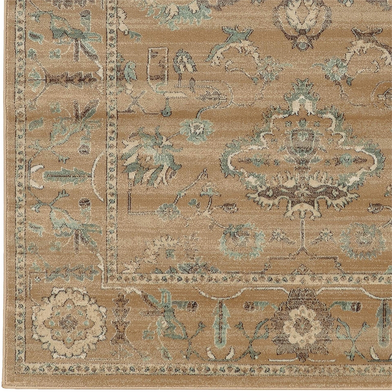 Radici USA Colosseo Traditional Distressed Floral Beige 5'3