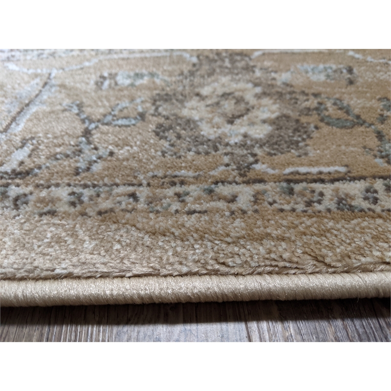 Radici USA Colosseo Traditional Distressed Floral Beige 5'3