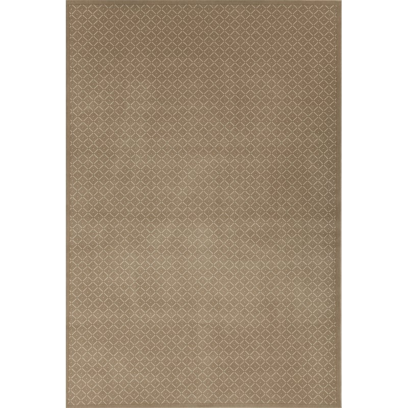 Como 782 Transitional Geometric Beige Rectangular Polypropylene Area Rug 7'9