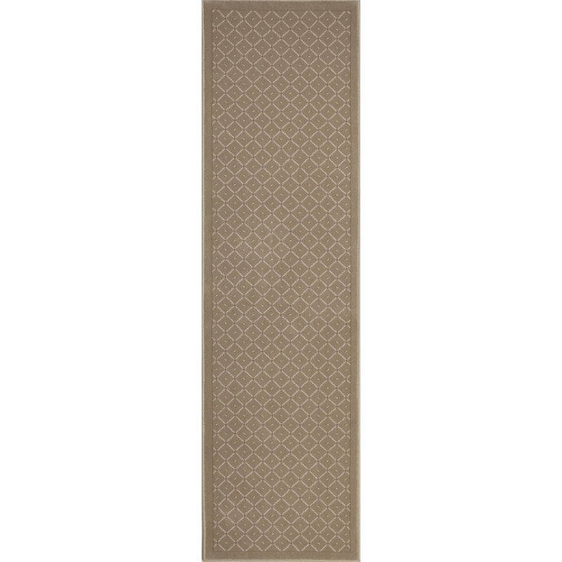 Como 782 Transitional Geometric Beige Runner Polypropylene Rug 2'2