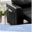 Reversible Faux Leather Pocket Sleeper Sofa in Black