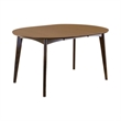 5 pieces Dining Room Set-Extendable Table with 4 Chairs in Dark Walnut and Black