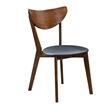 5 pieces Dining Room Set-Extendable Table with 4 Chairs in Dark Walnut and Black