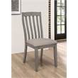7 Pcs Wooden Dining Set -Two tone Dining Table with 6 Slatted Wood Design Chairs