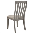 7 Pcs Wooden Dining Set -Two tone Dining Table with 6 Slatted Wood Design Chairs