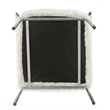 Faux Sheep-fur Upholstered Accent Chair with Metal Arm