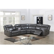 INFINI FURNISHINGS Vegan Leather Motion Reclining Sofa Sectional in Taupe