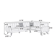 Infini Furnishings Right Hand Facing Sofa Sectional in Velvet Light Brown