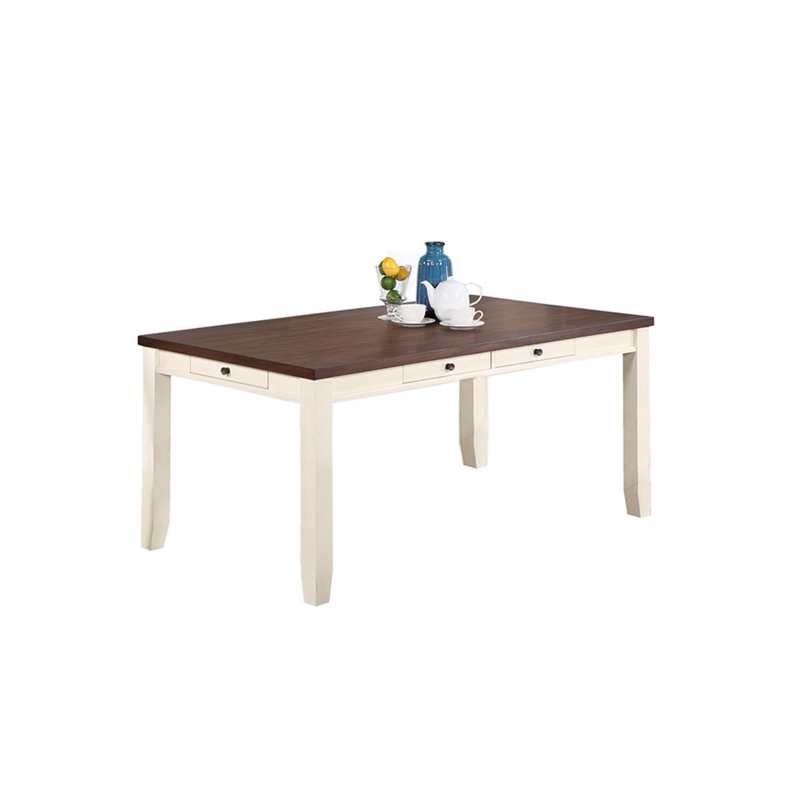 6 Pieces Casual Wooden Set- Dining Room Table Chairs and Kitchen Bench