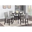 5 Pieces Counter Height Wooden Dining Set- Dining Table & 4 Kitchen Chairs