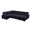 U-Shaped Sleeper Sectional Sofa Pull Out Bed Storage Chaise Seats 6 Sofabed