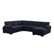 U-Shaped Sleeper Sectional Sofa Pull Out Bed Storage Chaise Seats 6 Sofabed