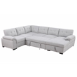 U-Shaped Sleeper Sectional Sofa Pull Out Bed Storage Chaise Seats 6 Sofabed