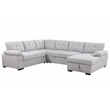 U-Shaped Sleeper Sectional Sofa Pull Out Bed Storage Chaise Seats 6 Sofabed