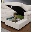 U-Shaped Sleeper Sectional Sofa Pull Out Bed Storage Chaise Seats 6 Sofabed