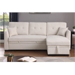 Reversible Sleeper Sectional Sofa with Storage Chaise and Pull Out Sleeper Bed