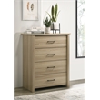 4 Drawers Chest Wood Storage Cabinet for Bedroom & Living Room