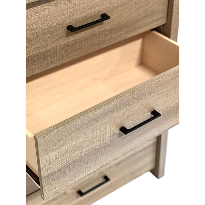 4 Drawers Chest Wood Storage Cabinet for Bedroom & Living Room