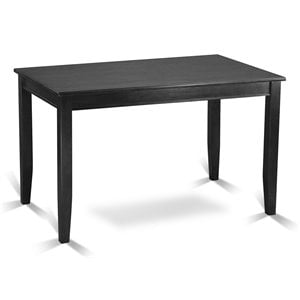 East West Furniture Buckland Rectangular Wood Counter Height Table in Black