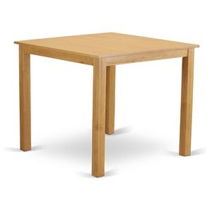 East West Furniture Cafe 42&quot Square Wood Counter Height Table in Natural Oak
