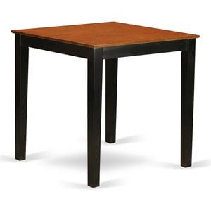 East West Furniture Pub 36&quot Square Wood Counter Height Table in Black/Cherry