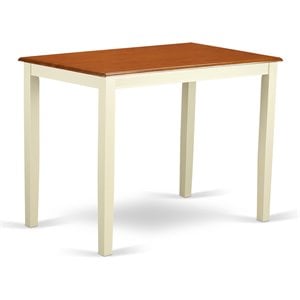 East West Furniture Yarmouth Wood Counter Height Table in Cream/Cherry