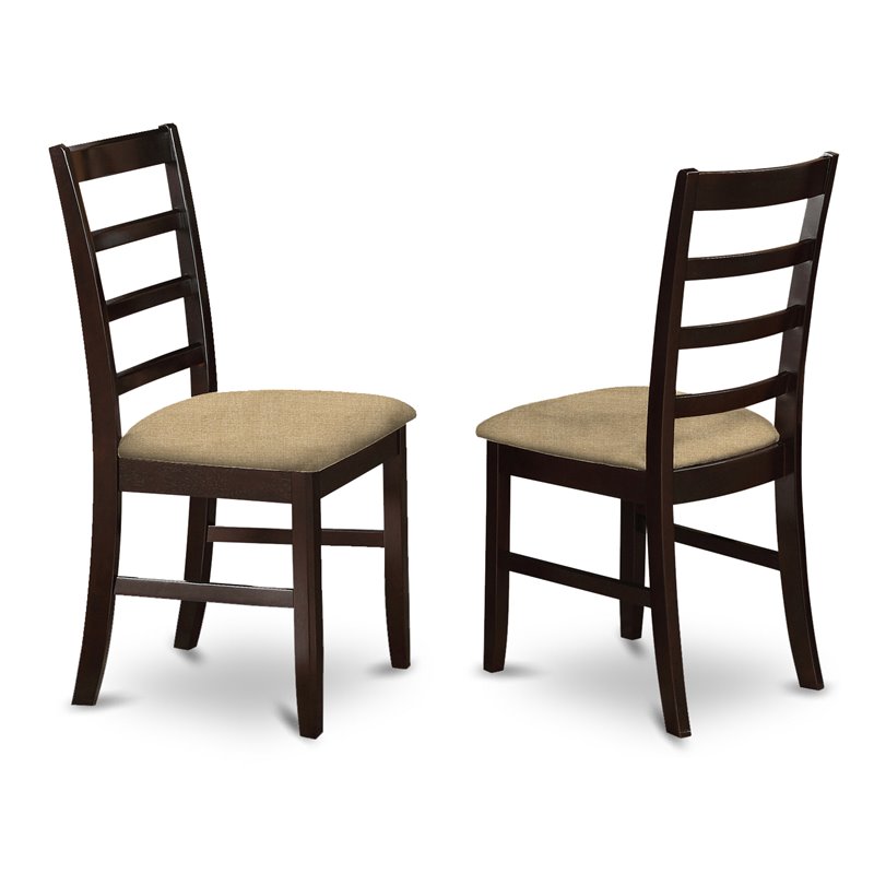 East West Furniture Antique 3-piece Small Dining Table & Chair Set in Cappuccino