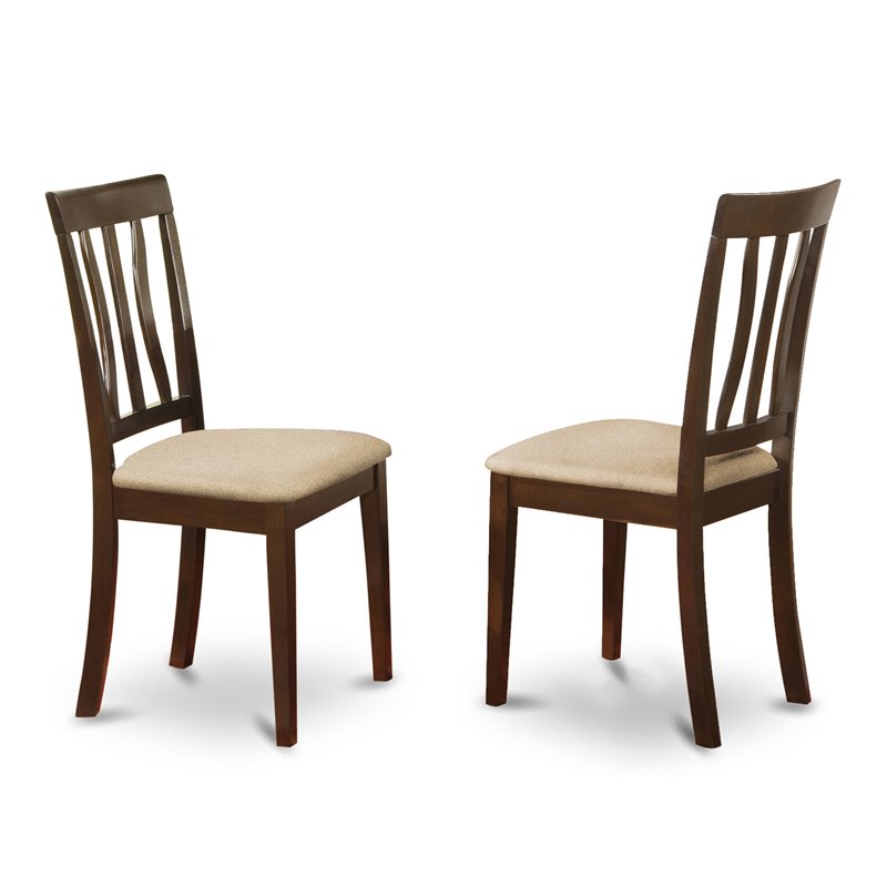 East West Furniture Antique 3-piece Dining Set with Round Table in Cappuccino
