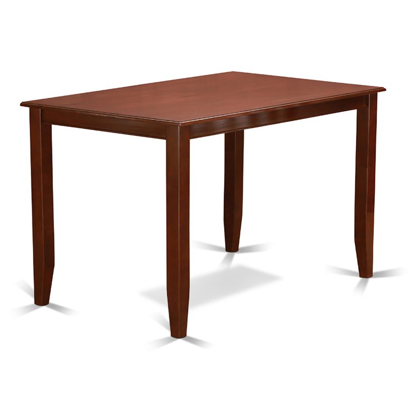 East West Furniture Buckland 3-piece Wood Counter Height Dining Set in Mahogany