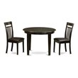 East West Furniture Boston 3-piece Small Kitchen Table Set in Cappuccino
