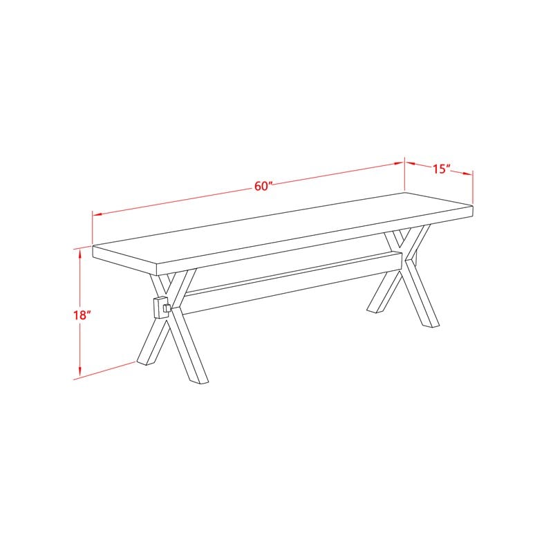 East West Furniture X-Style 15x60