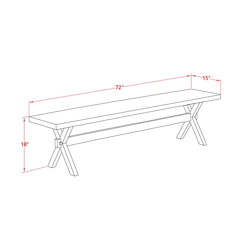 East West Furniture X-Style 15x72