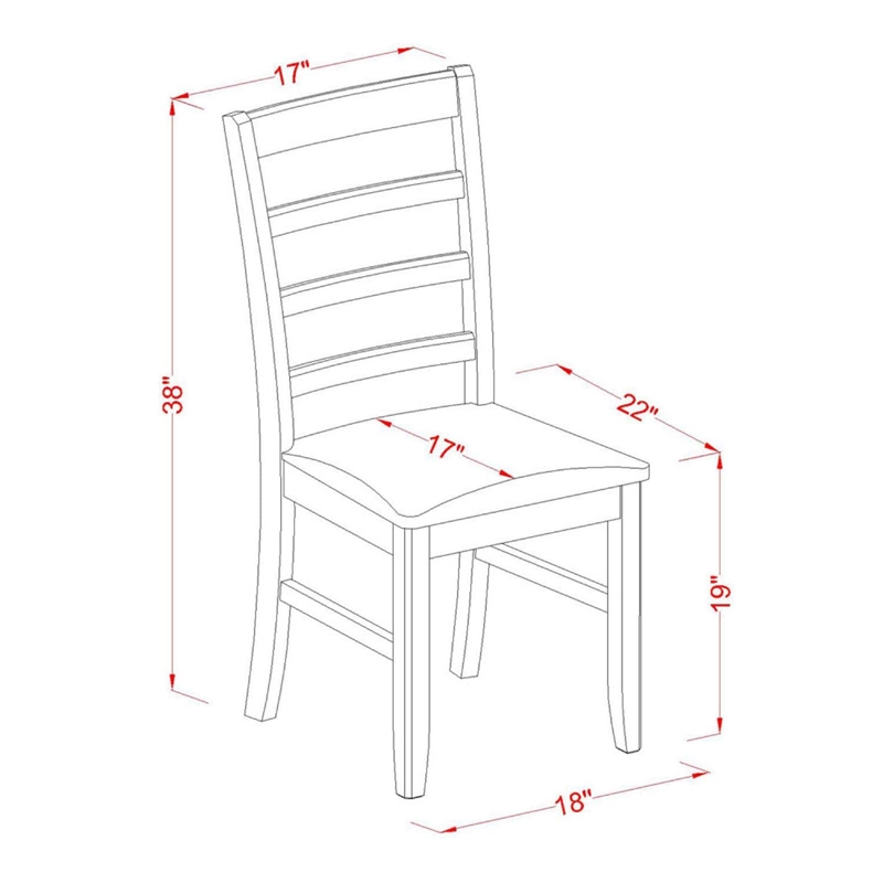 East West Furniture Parfait 38