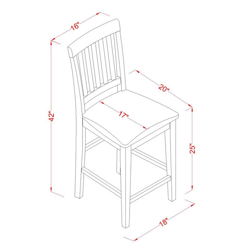 East West Furniture Vernon 42