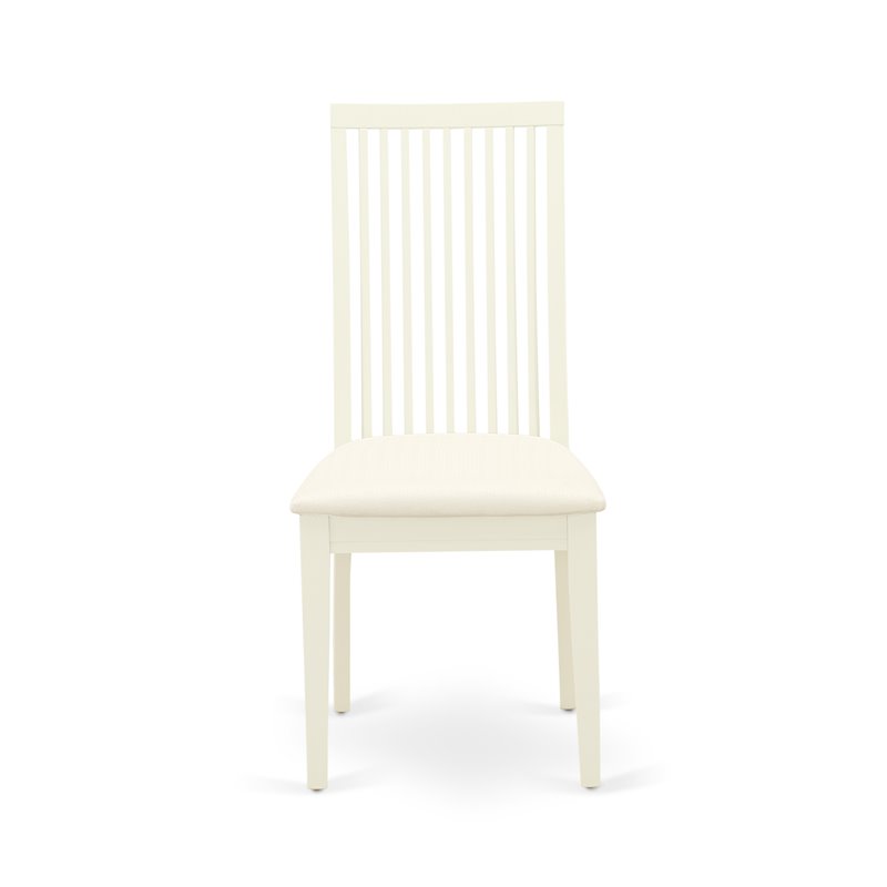 East West Furniture Ipswich Fabric Dining Chairs in Linen White (Set of 2)