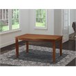 East West Furniture Dudley Rectangular Rubber Wood Dining Table in Mahogany