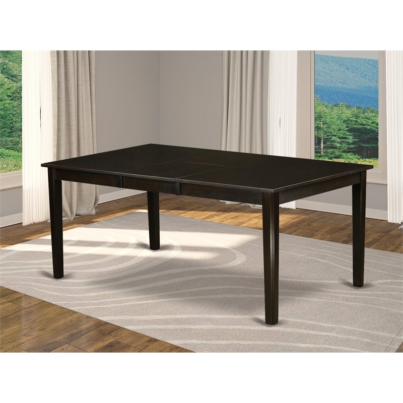 East West Furniture Henley Rectangular Wood Dining Table in Cappuccino