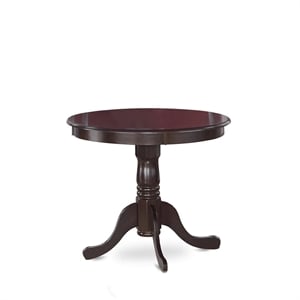 East West Furniture Antique 36&quot Round Wood Dining Table in Cappuccino