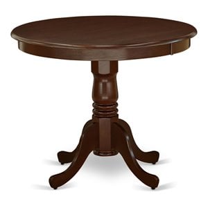 East West Furniture Antique 36&quot Round Wood Dining Table in Mahogany