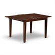 East West Furniture Milan Rectangular Wood Dining Table in Mahogany
