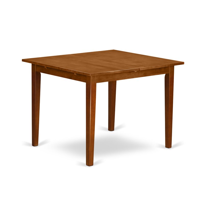 East West Furniture Milan Rectangular Wood Dining Table in Saddle Brown