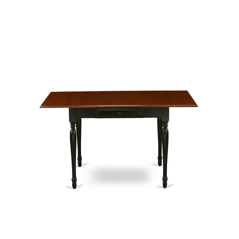 East West Furniture Monza Rectangular Wood Dining Table in Black/Cherry