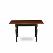 East West Furniture Monza Rectangular Wood Dining Table in Black/Cherry